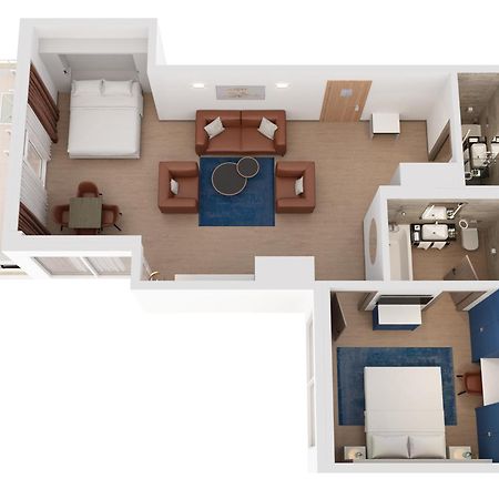 Hilton Rijeka Costabella Beach Resort And Spa Luaran gambar A 3D floorplan of a typical hotel room